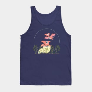 Hatching Flying Dinosaur and Mum Tank Top